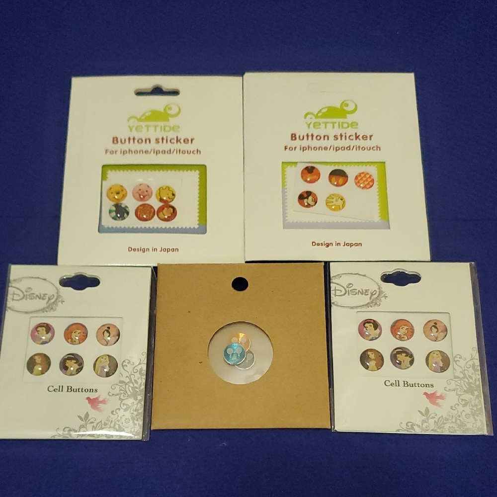 Disney Cell Button Stickers